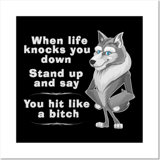 Wolf Quote Strength Sayings Stand Up Motivational Life Posters and Art